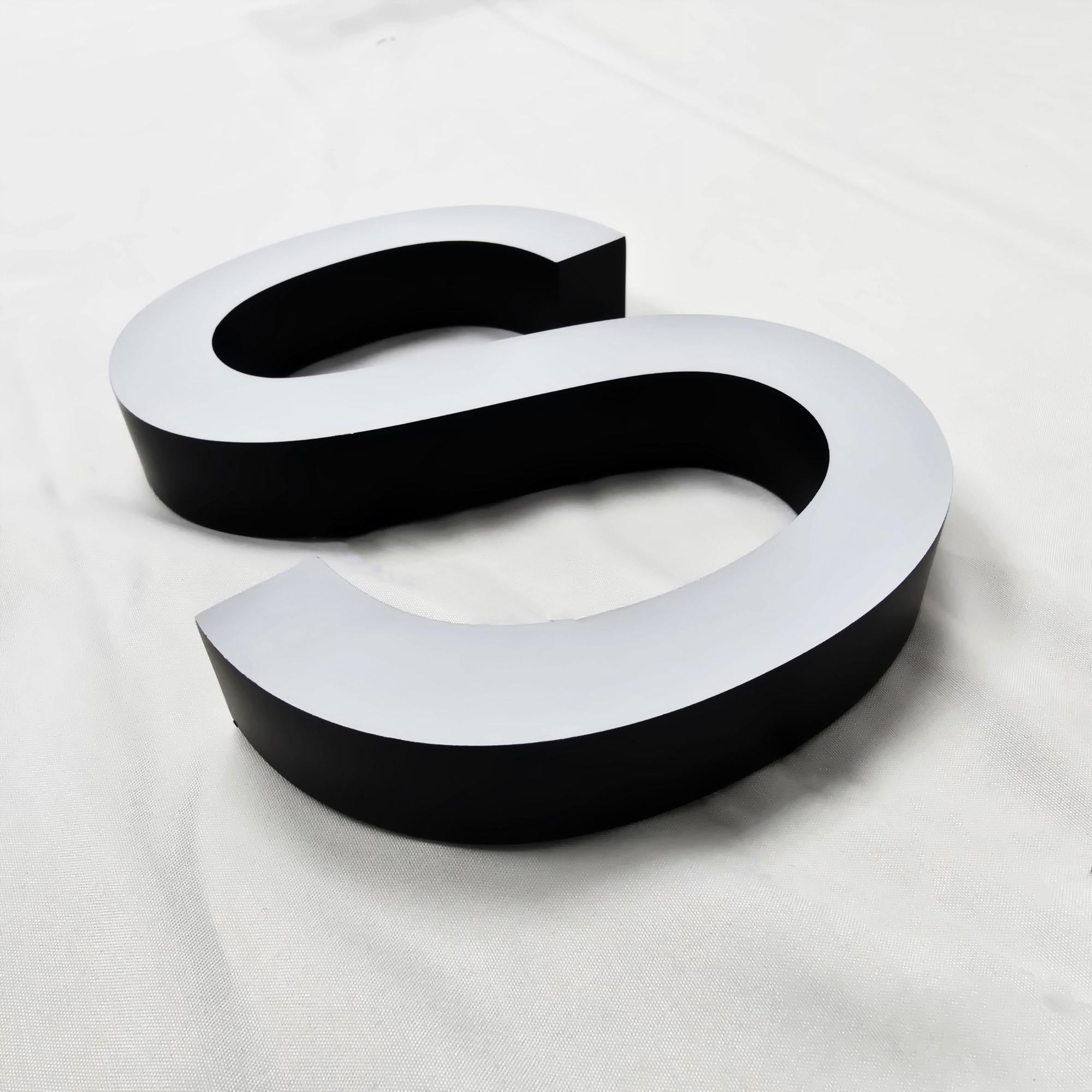 Custom Face-Lit Straight Edge Acrylic Letters | LED Front Lit Business Logo Sign Indoor Outdoor Storefront Signage