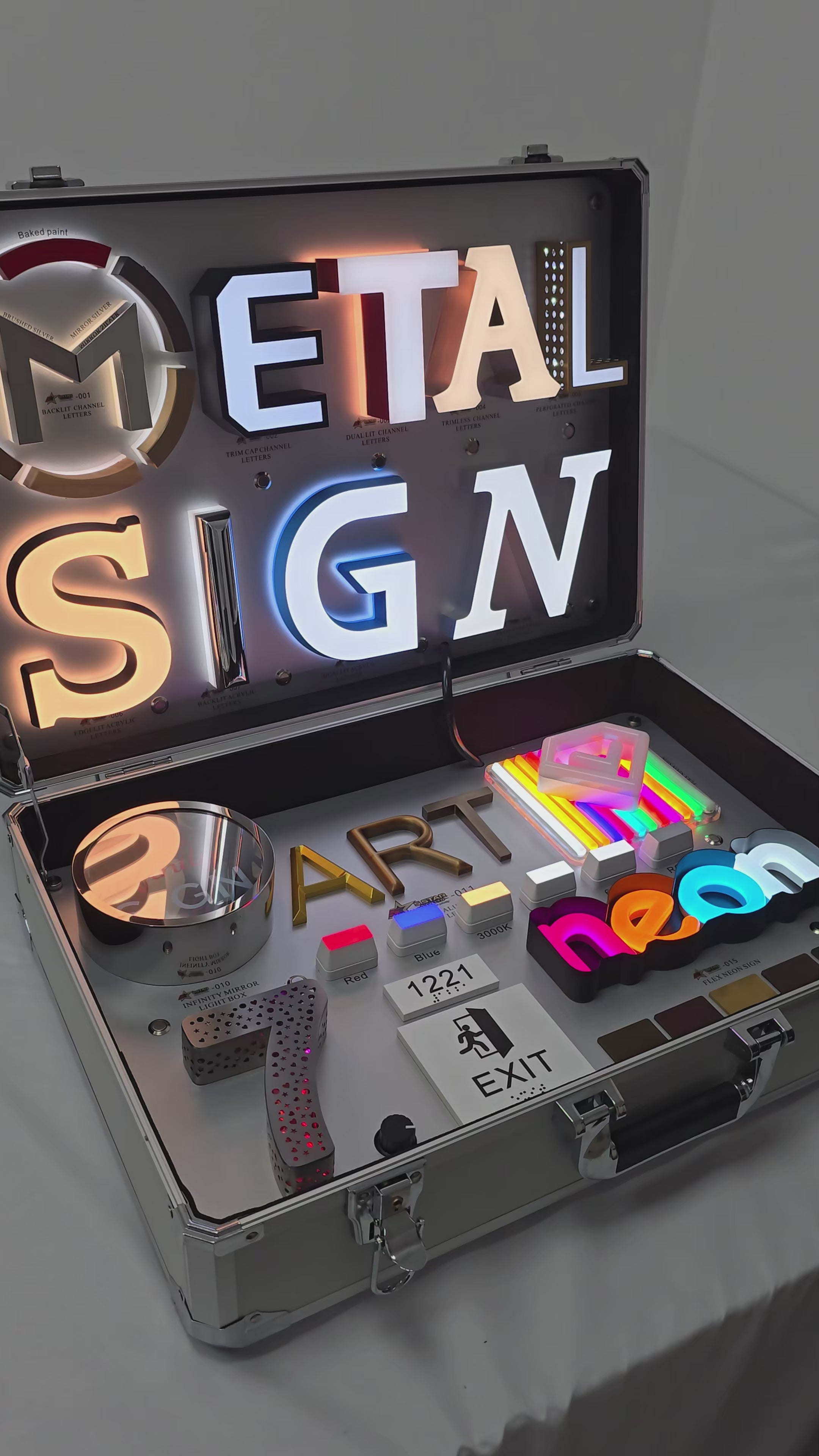 Portable LED Sign Sample Kit for Channel Letters & Signage
